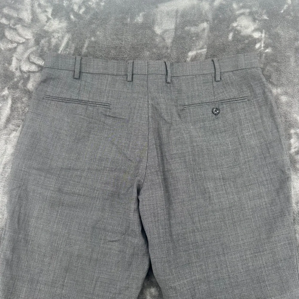 J.Crew Thompson Mens Gray 100% Wool pleated Dress Pants Trousers‎ 38x32